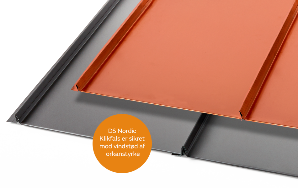 Nordic klikfals 475 Facadebeklædning DS Stålprofil